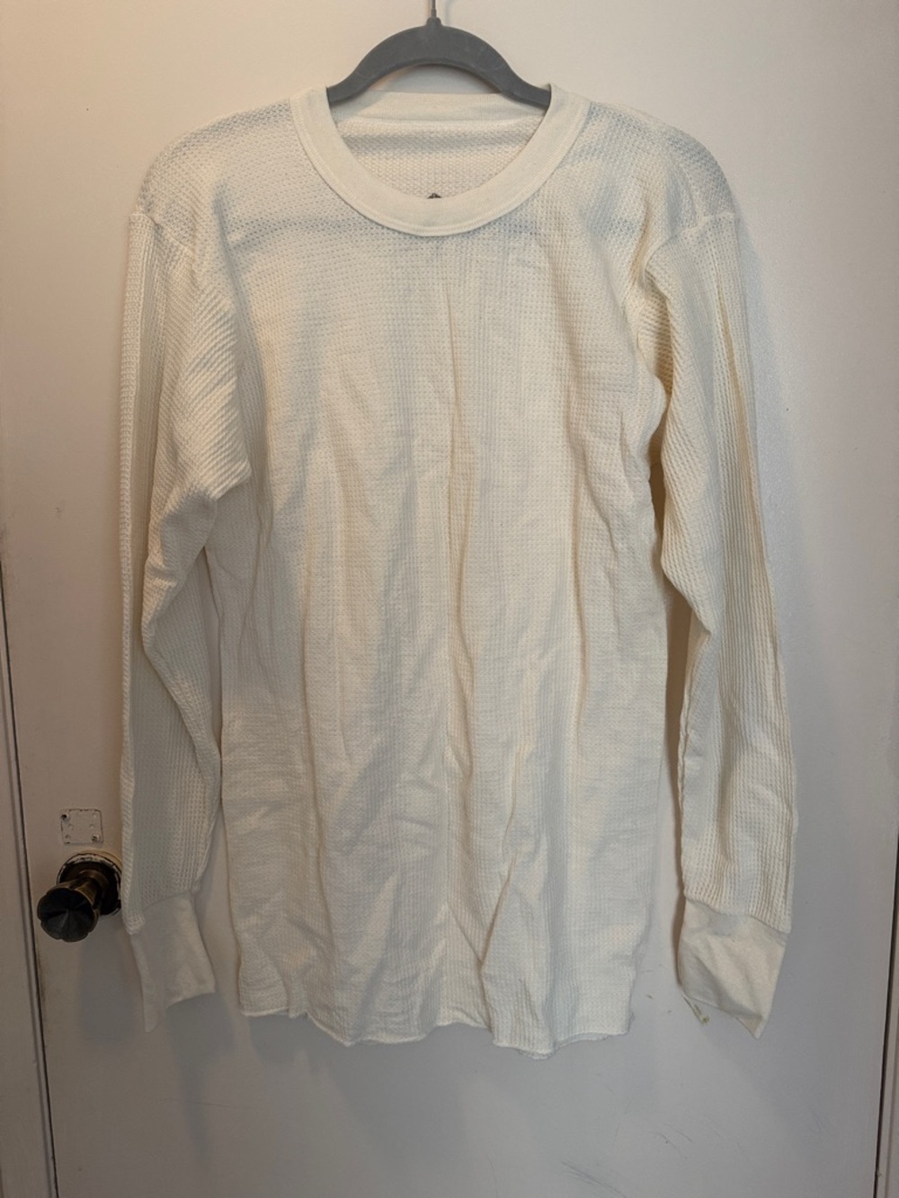Women’s Cream Long-Sleeve Waffle Thermal Shirt